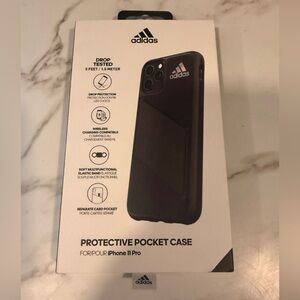 adidas Protective Pocket Case IPhone 11 Pro Holographic Logo Card Pocket New